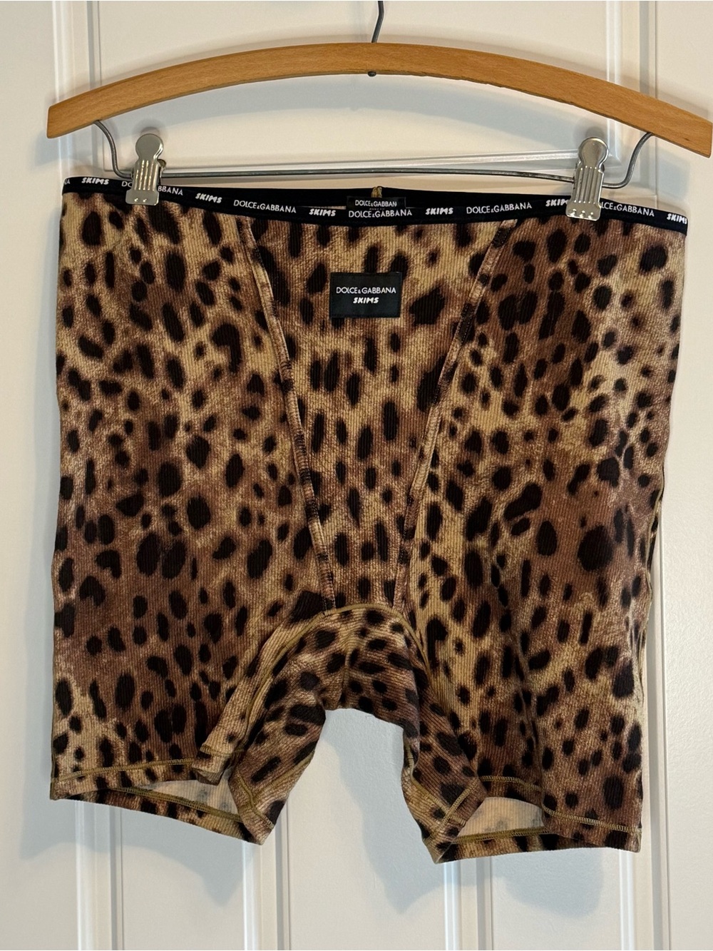 NWOT Dolce & Gabbana x SKIMS Leopard Cotton Ribbed Briefs, L